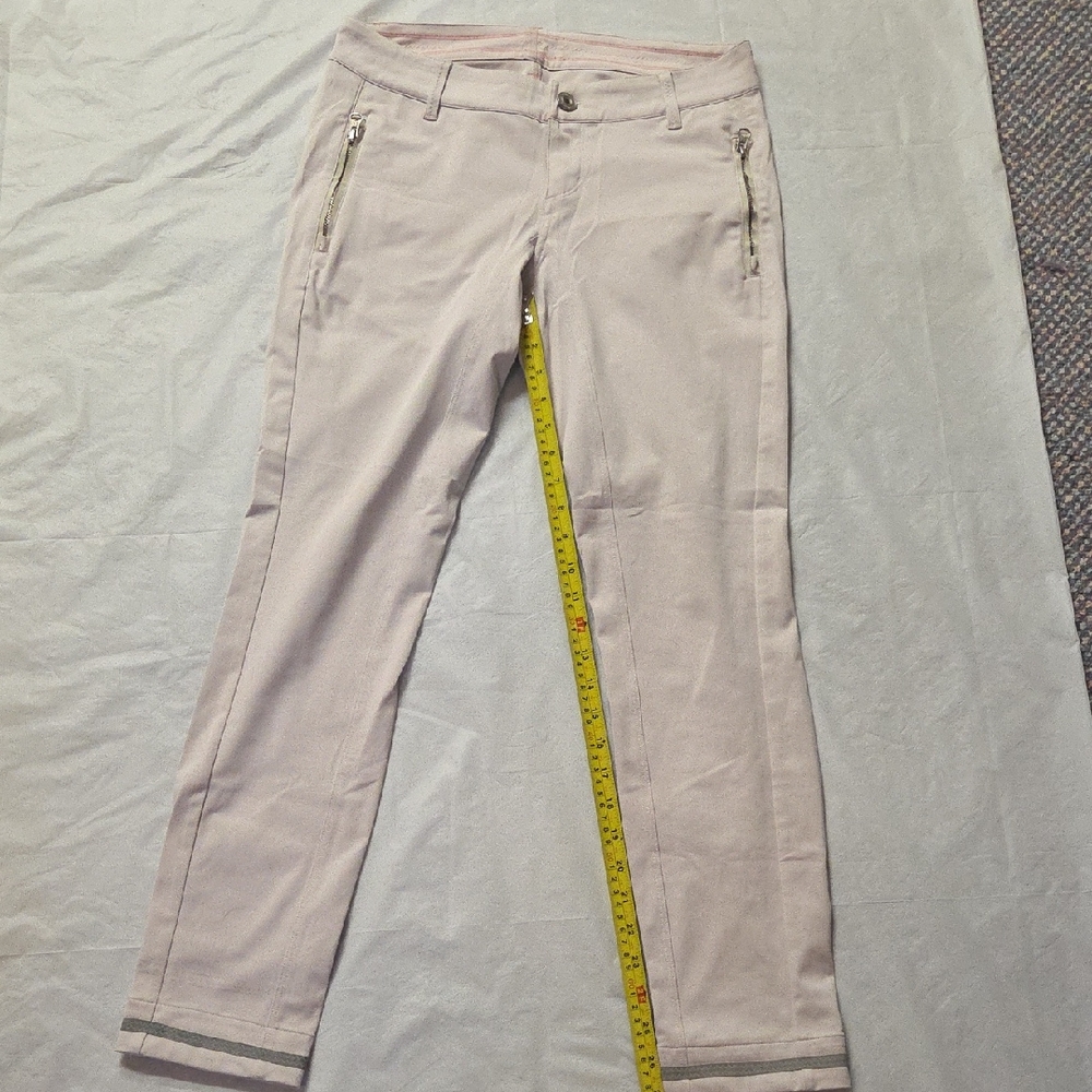 lululemon athletica Pale Pink Zip-Front Cropped Pants
